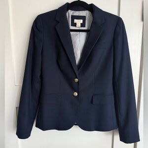 J crew navy wool blazer